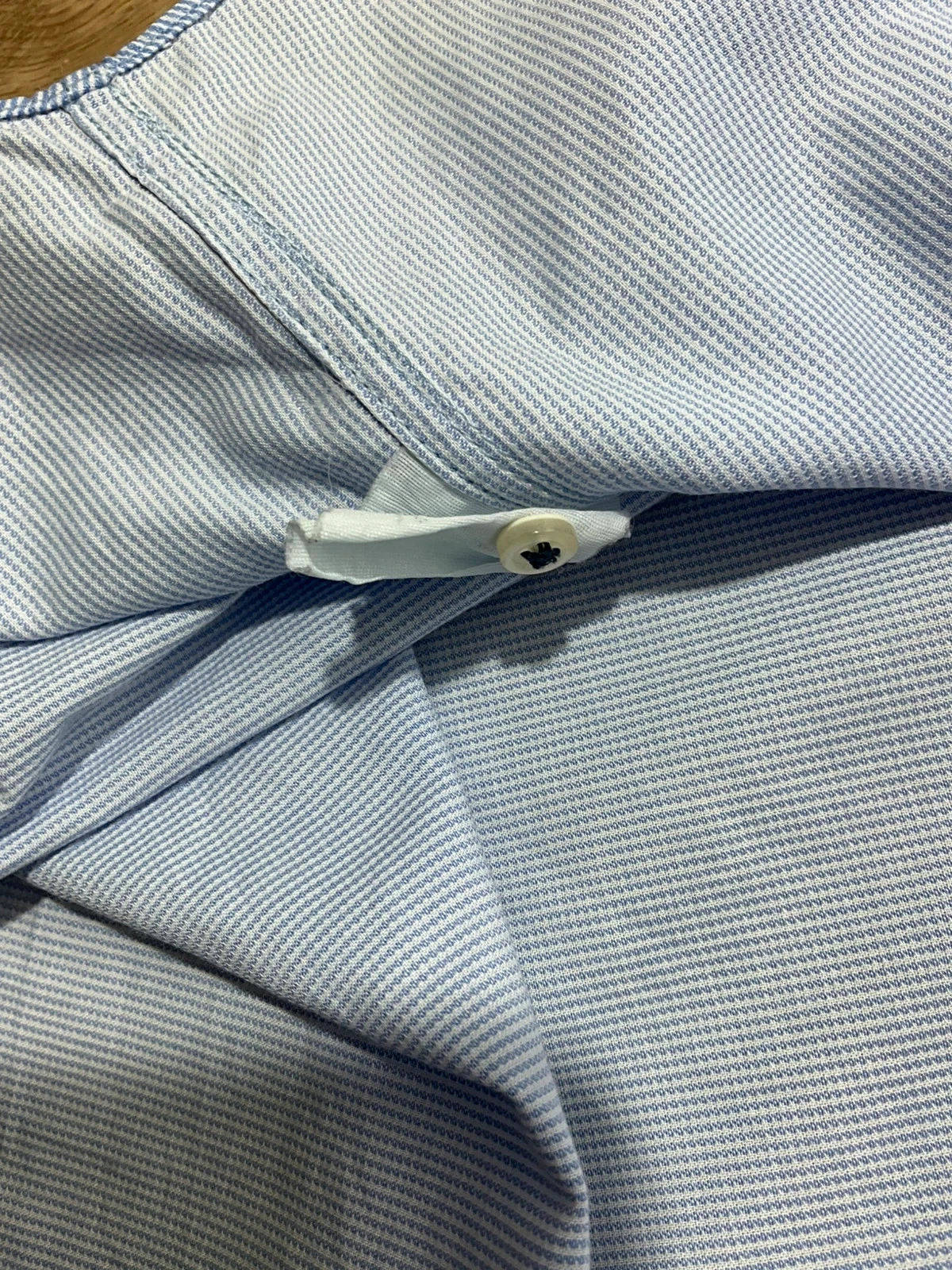 Chemise Tommy Hilfiger Regular Fit 17.5 32-33 Preppy 100% Coton Rayée Bleu Ciel – photo 6